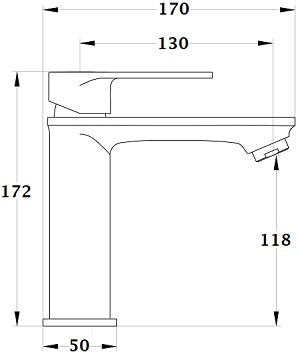 Grifo lavabo monomando gris mate NYTIA