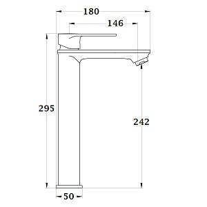 Grifo lavabo sobreponer cromado NYTIA