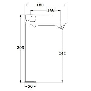 Grifo lavabo sobreponer negro NYTIA