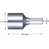 Herramienta para colocar tornillo doble rosca fijación fontanería