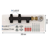 Kit placa con distribuidores para conexión - cocina