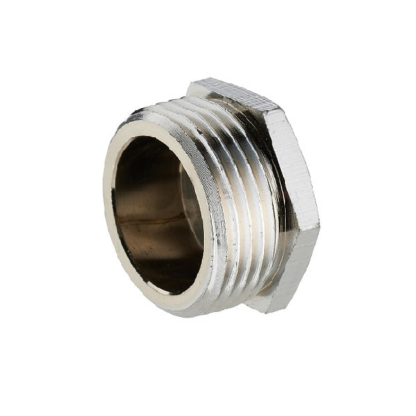 Tuerca En Blanco Cromada - Tapa De Tubo De Rosca BSP - Válvula De Tapado Hembra De Agua Del Radiador - Material De Latón Cromado. (1/2
