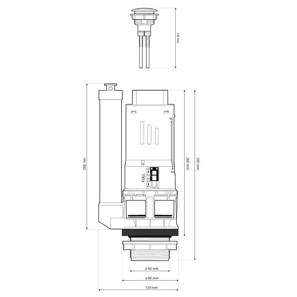 Mecanismo descarga wc d3 3/6l — Tureformatotal