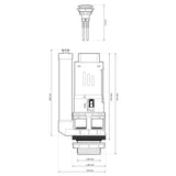 Mecanismo WC pulsador 3/6 litros